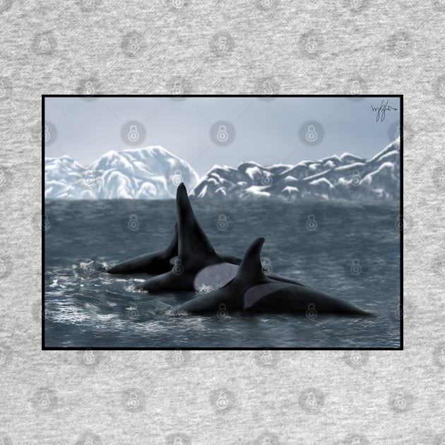 Norwegian Orcas Landscape by Marina Rehder